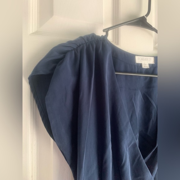 Forever 21 Navy Sateen Mini Dress - Picture 3 of 6